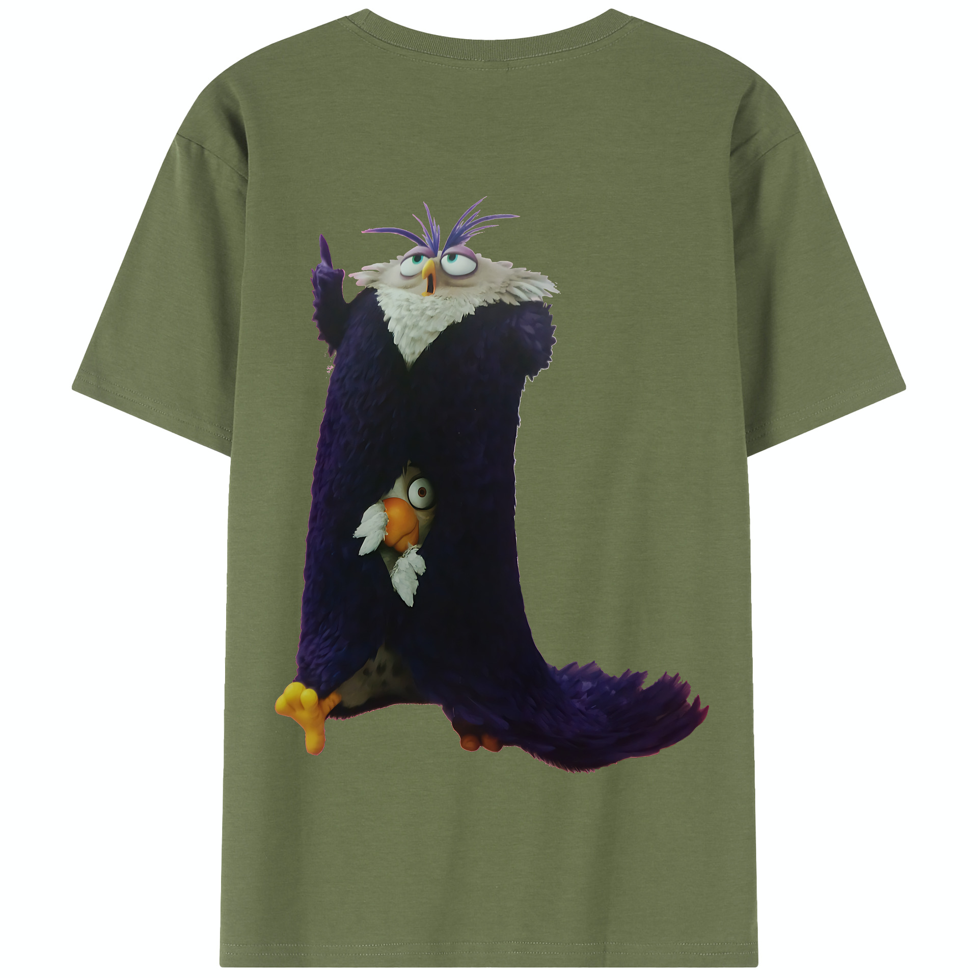 （画像用） Angry Birds アングリーバード 綿100％半袖Tシャツ（背面プリント）